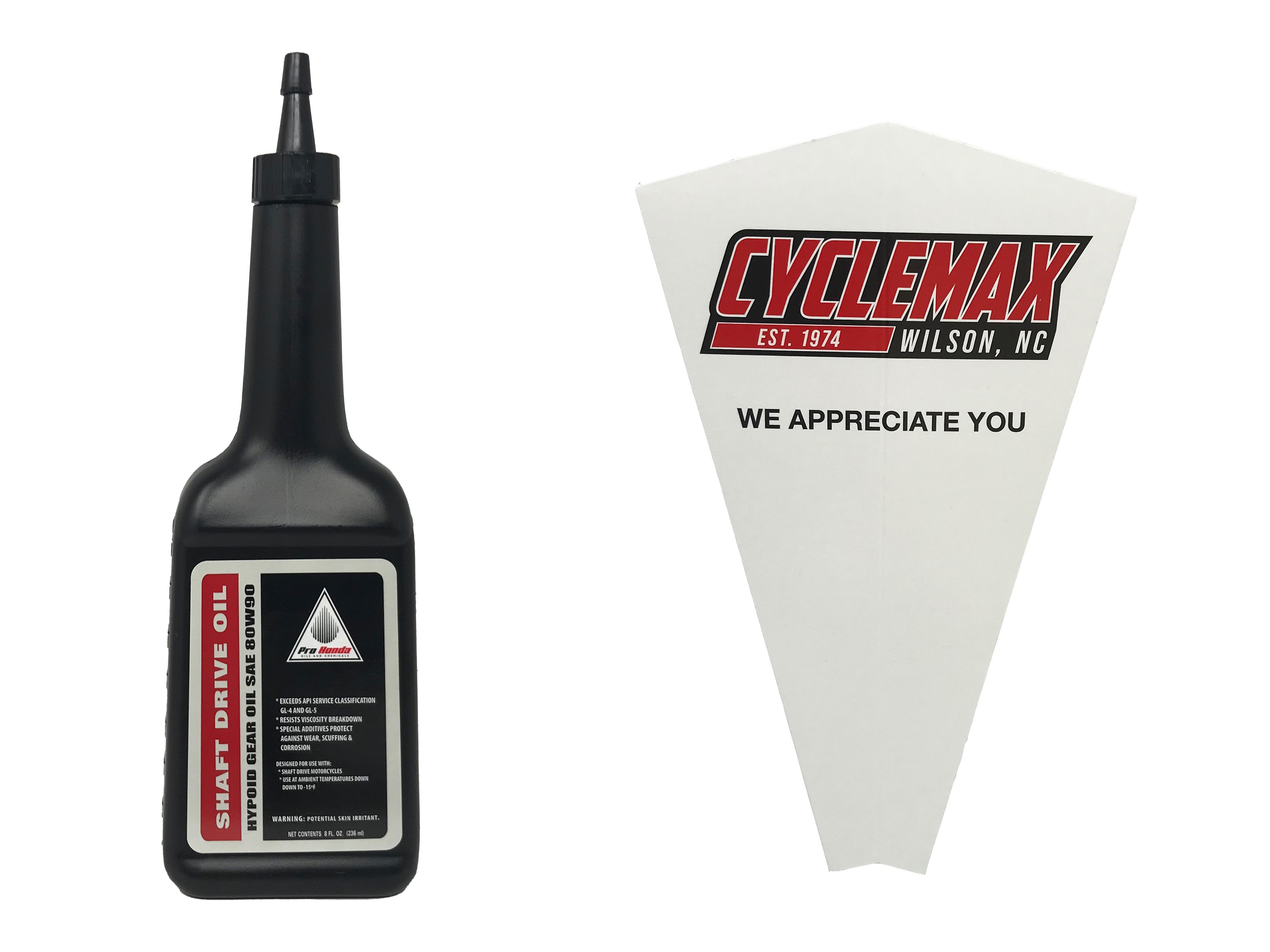 Cyclemax One Pack for Honda 8oz Shaft Drive Oil 08208-0080 Contains One Bottle and a Funnel