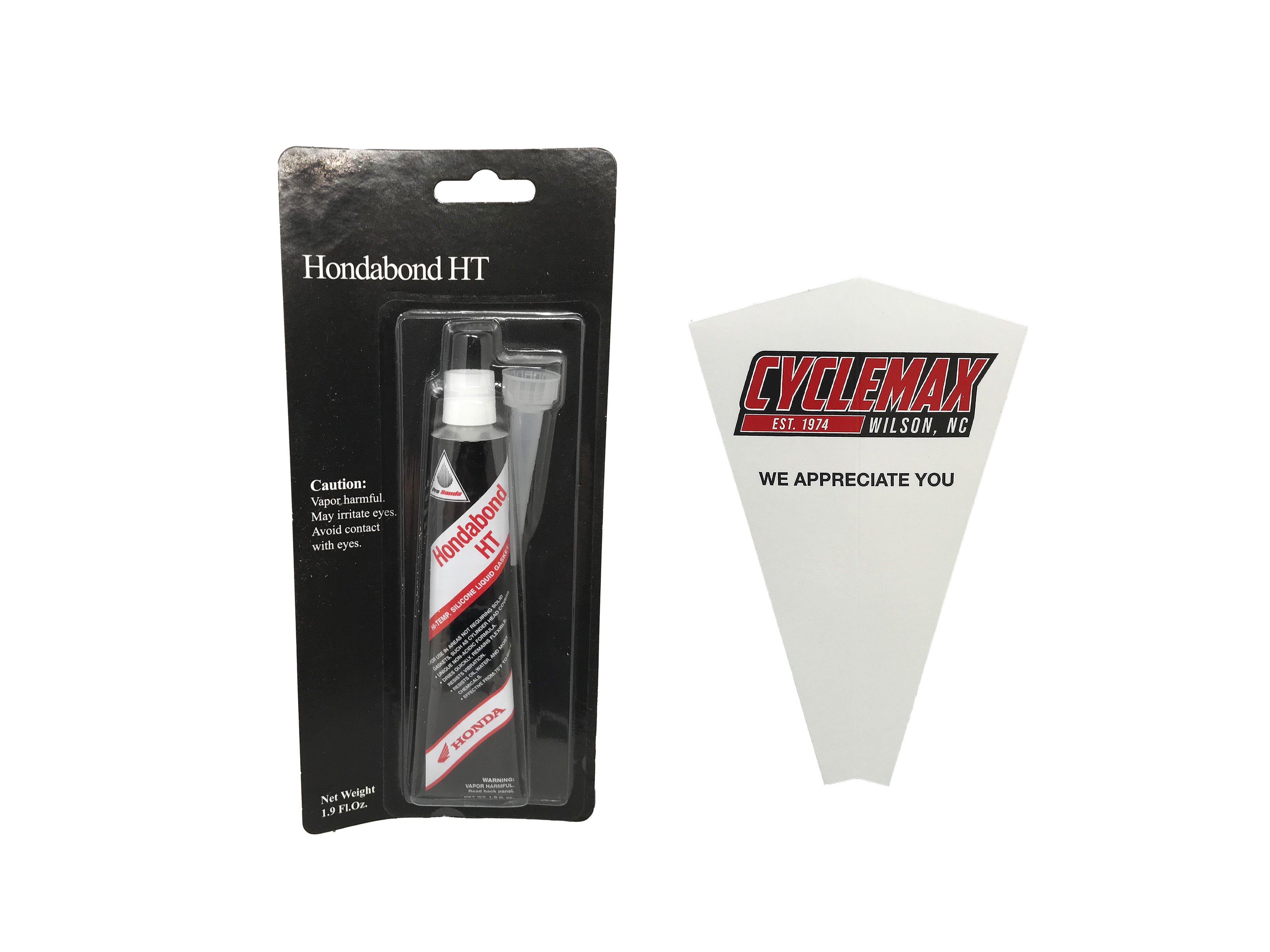 Cyclemax One Pack for Honda Hondabond HT Silicone Liquid Gasket 08718-0004 Contains One 3oz Tube and a Funnel