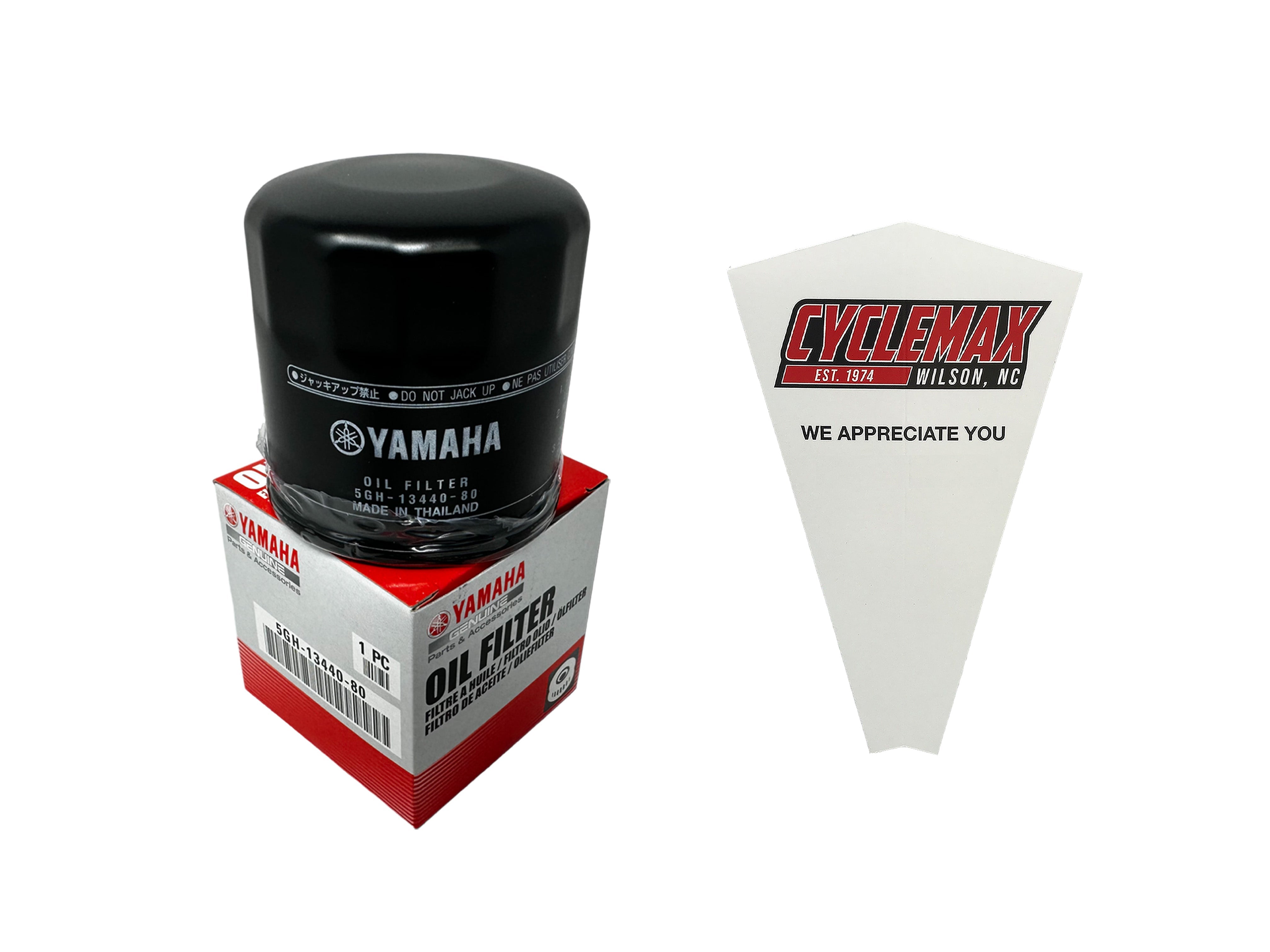 Cyclemax One Pack for Yamaha Oil Filter 5GH-13440-80-00 Contains One Filter and a Funnel