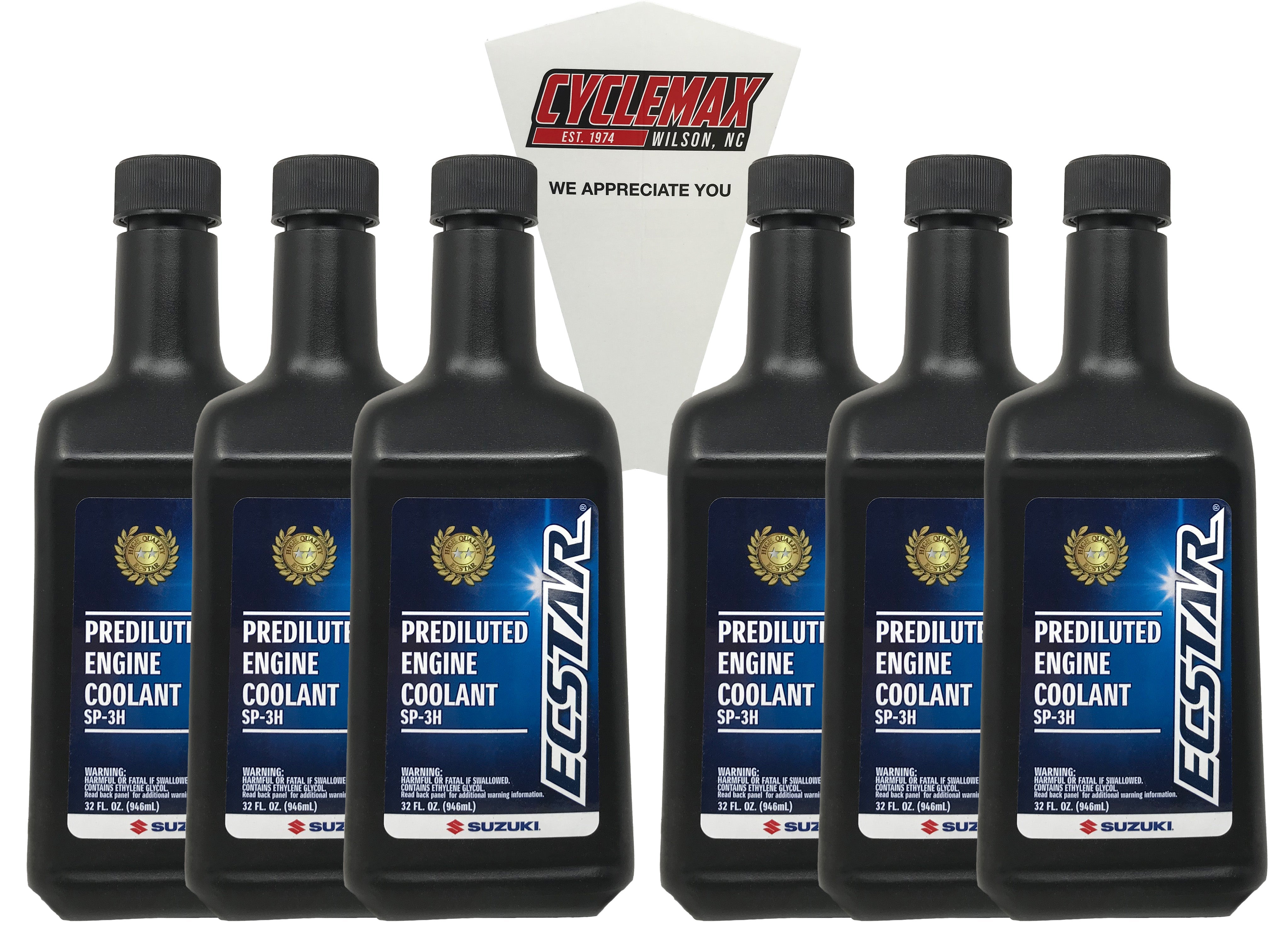 Cyclemax Six Pack for Suzuki Ecstar R5000 10W-40 4-Stroke Engine Oil 990A0-01E10-01Q Contains Six Quarts and a Funnel