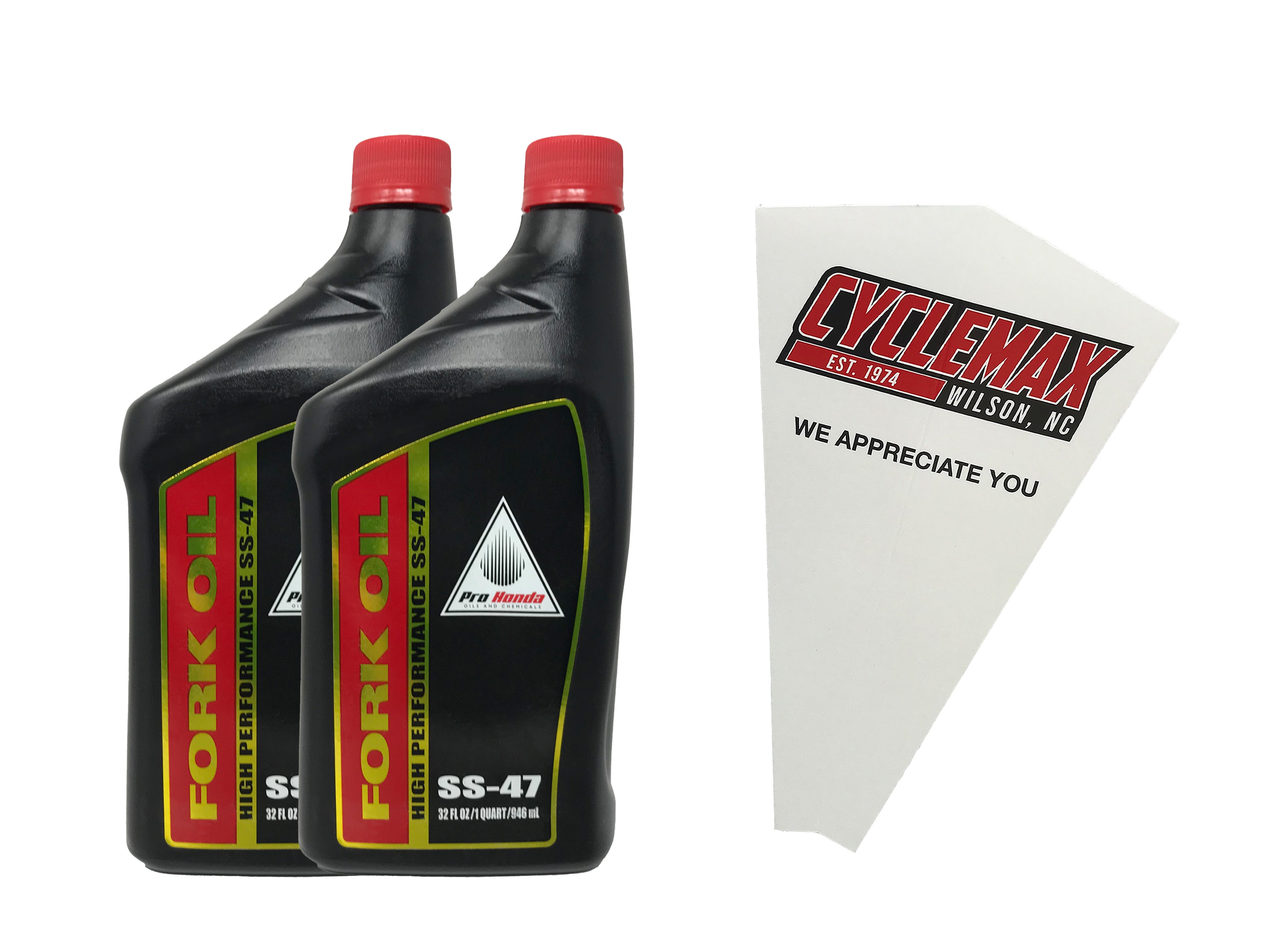Cyclemax Two Pack for Honda HP Fork Oil 08208-0013 Contains Two Quarts and a Funnel