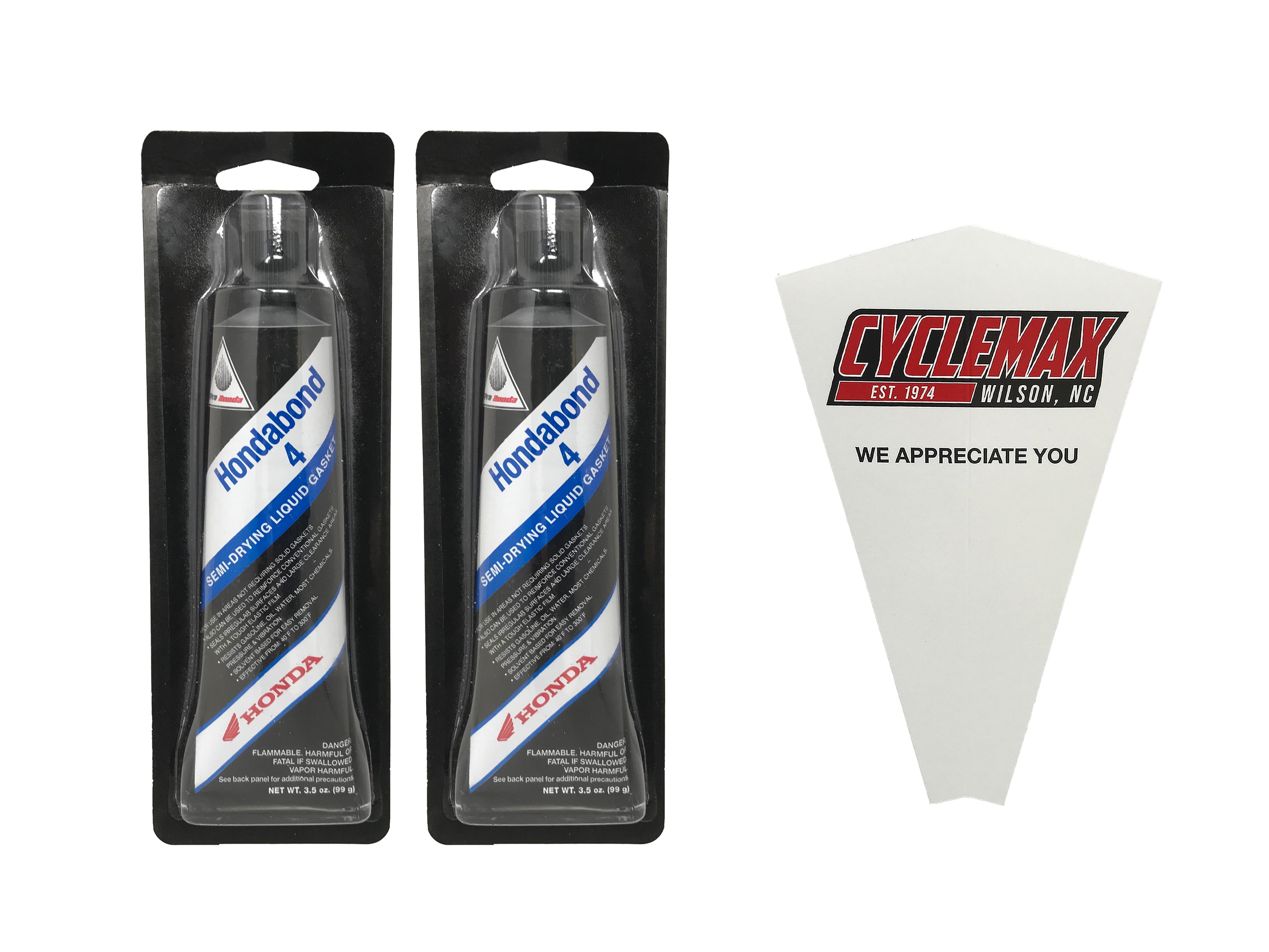 Cyclemax Two Pack for Honda Hondabond 4 Semi-Drying Liquid Gasket 08717-1194 Contains Two 3.5oz Tubes and a Funnel