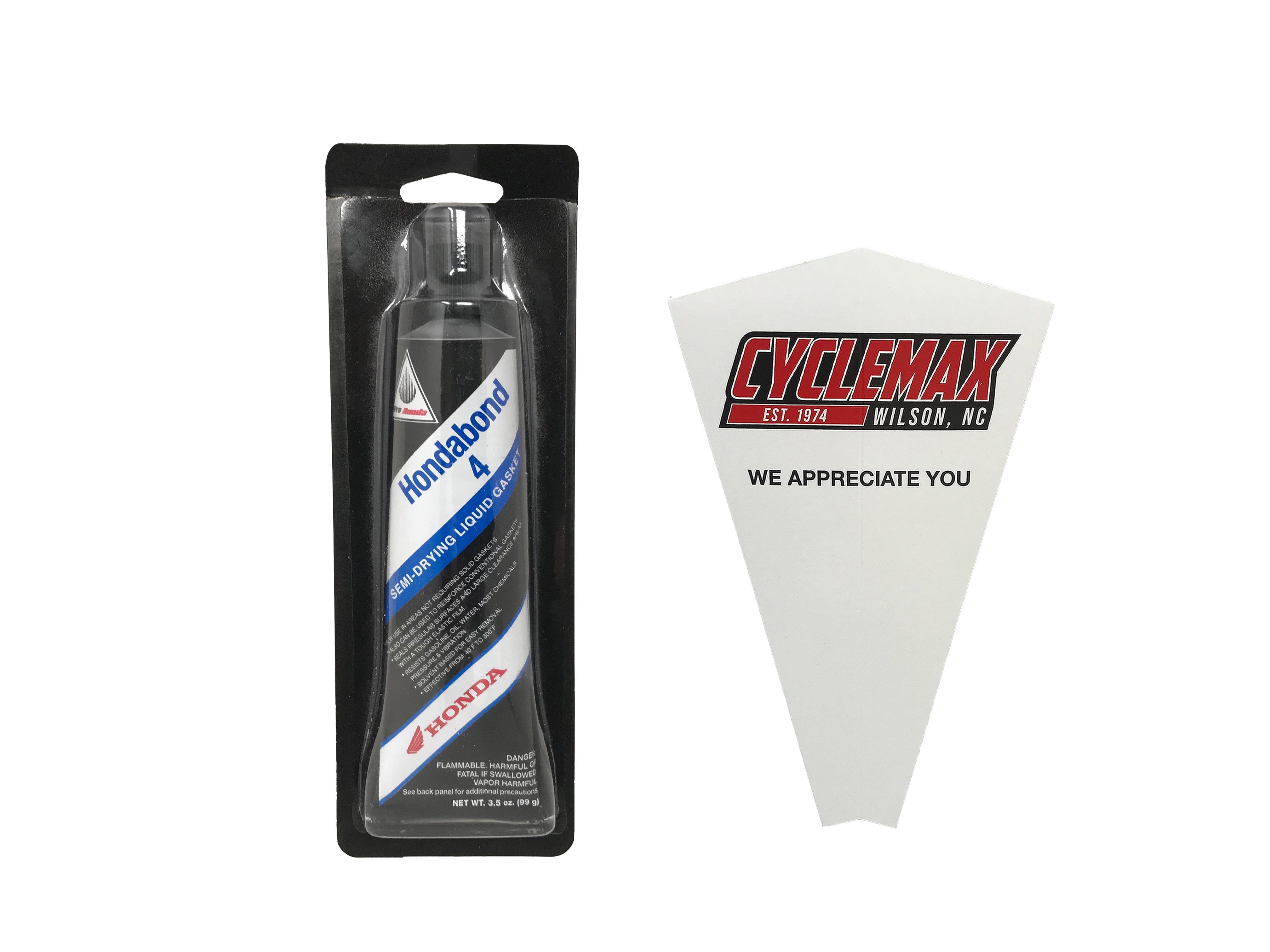 Cyclemax One Pack for Honda Hondabond 4 Semi-Drying Liquid Gasket 08717-1194 Contains One 3.5oz Tube and a Funnel