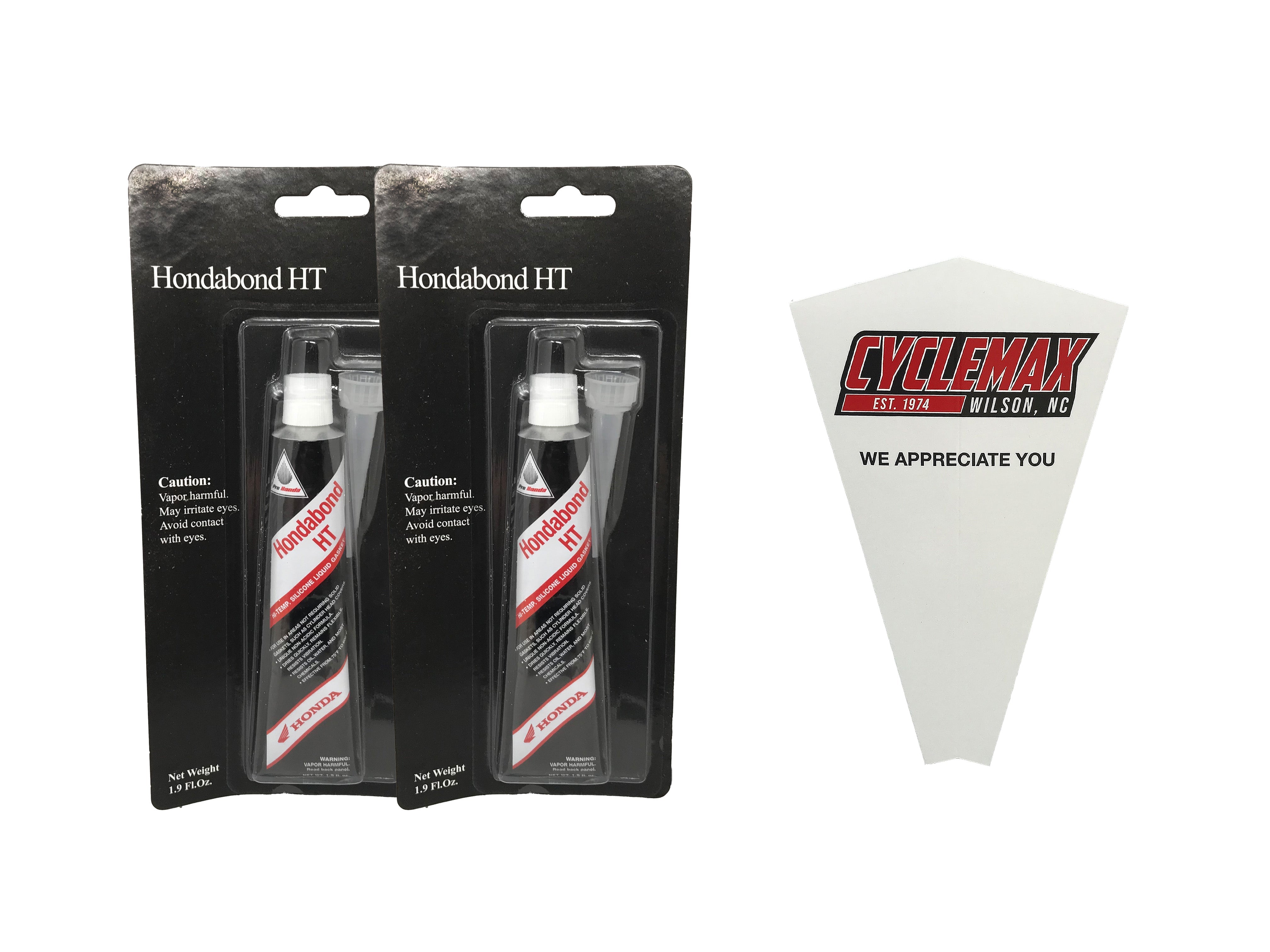 Cyclemax Two Pack for Honda Hondabond HT Silicone Liquid Gasket 08718-0004 Contains Two 3oz Tubes and a Funnel