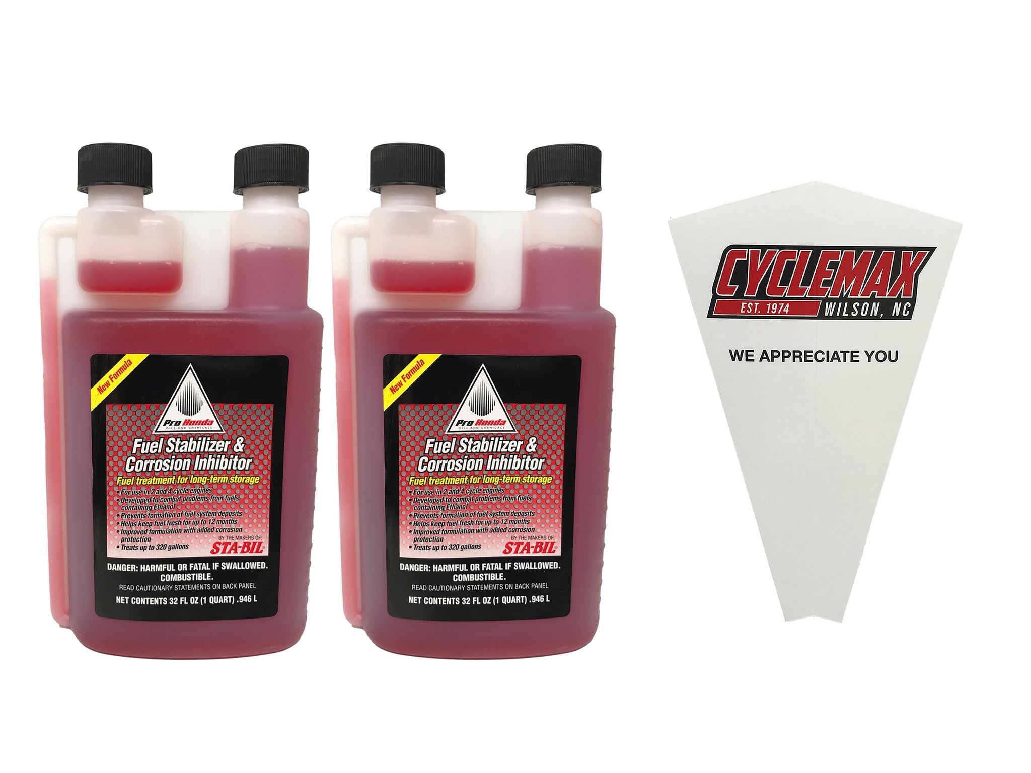 CYCLEMAX Two Pack for Honda Fuel Stabilizer & Corrosion Inhibitor 0873