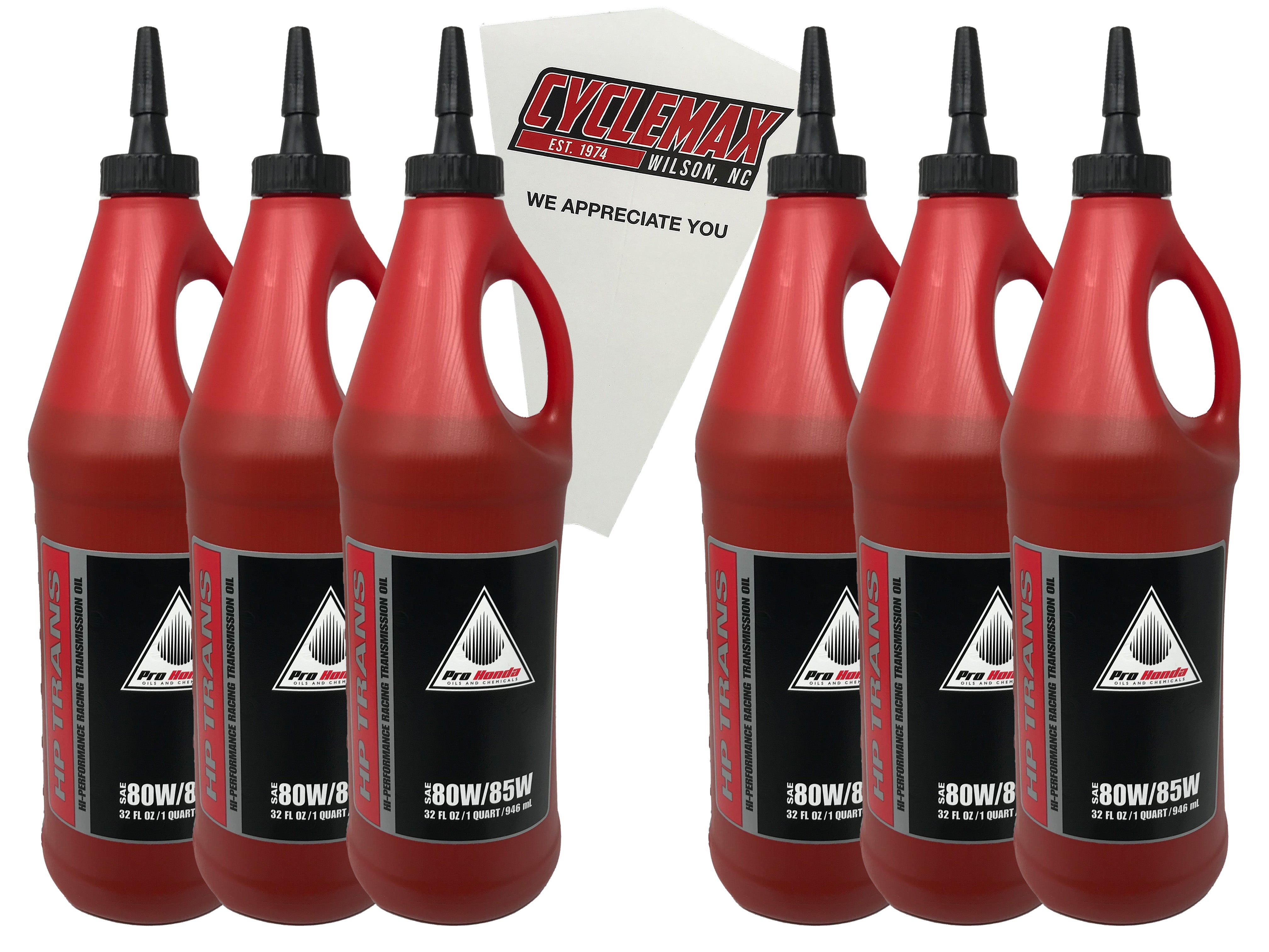 CYCLEMAX Six Pack for Honda HP Transmission Oil 08C35-A851M01 Contains Six Quarts and a Funnel