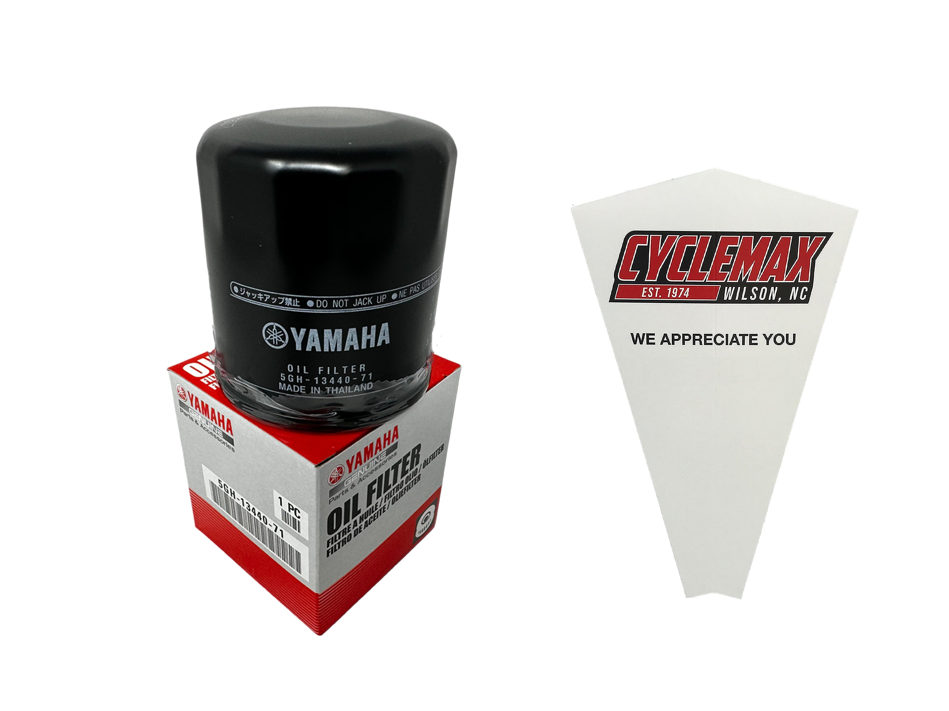 Cyclemax One Pack for Yamaha Oil Filter 5GH-13440-71 Contains One Filter and a Funnel